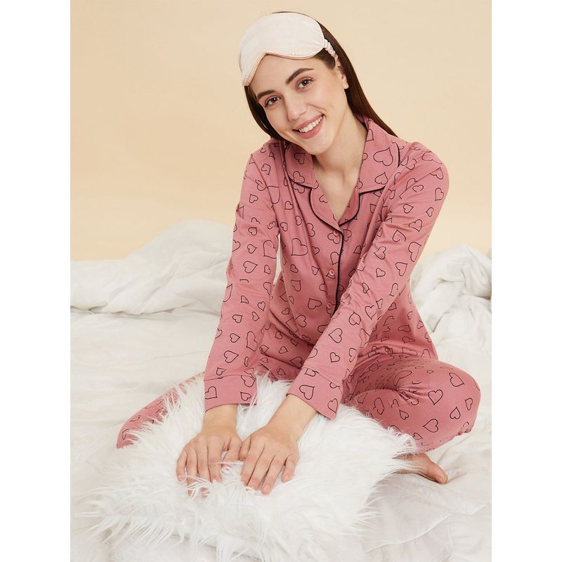 Sweet Dreams Women Printed Full Sleeves Pyjama (Set of 2) (3XL)