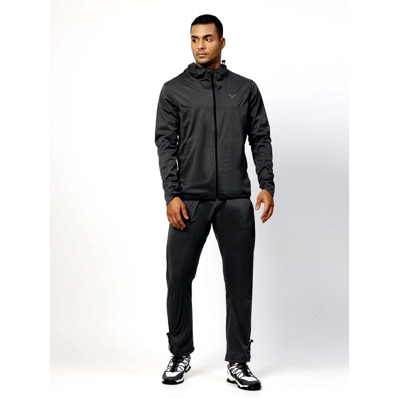 INVINCIBLE Mens Black Light Weight Tracksuit (Set of 2) (XL)