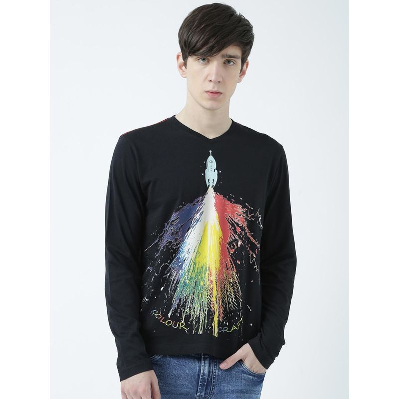 Huetrap Mens V Neck Long Sleeve T-Shirt (XL)