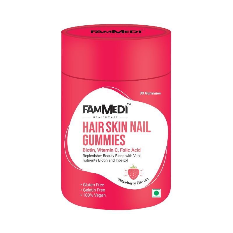 FAMMEDI Biotin Gummies- Strawberry Flavour