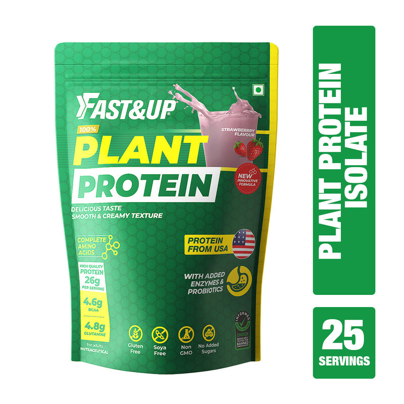 Fast&Up Vegan Plant Protein - Strawberry Splash Flavor