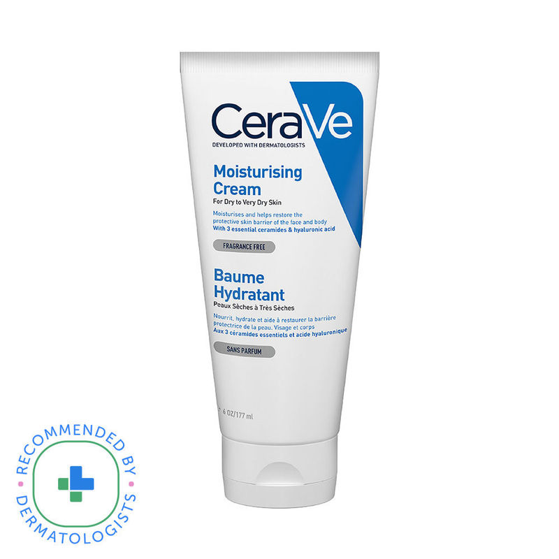 CeraVe Moisturizing Cream For Dry To Very Dry Skin With Ceramides & Hyaluronic Acid - Tube