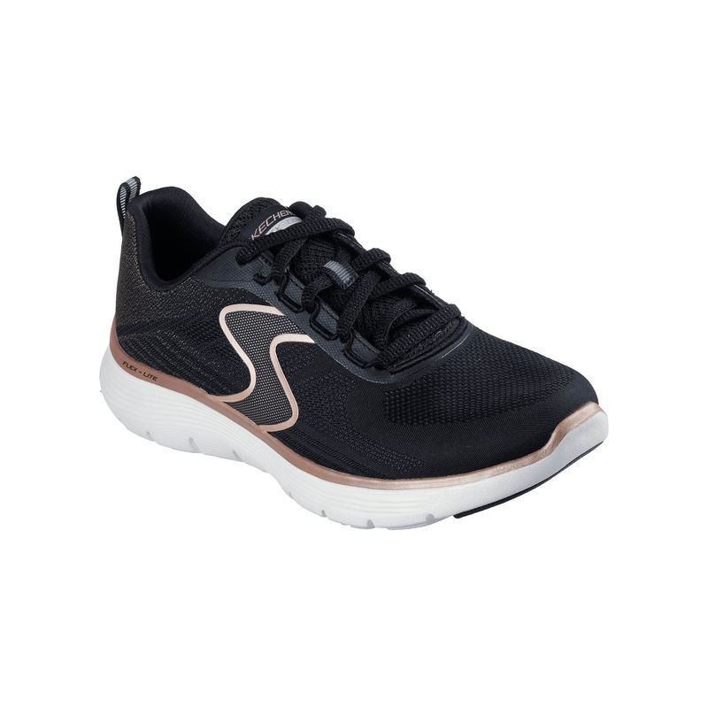 SKECHERS Women FLEX APPEAL 5.0-LUXE GLOW Black Casual Sneakers (US 7)