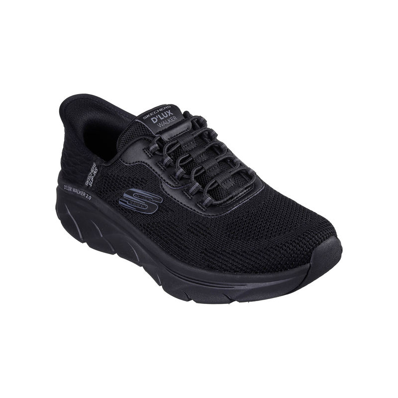 SKECHERS Men D'LUX WALKER 2.0 - REZINATE Black Casual Sneakers (US 10)