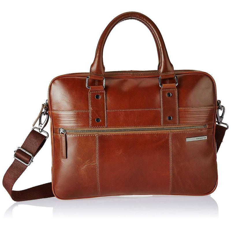 Buy Samsonite Leather Messenger Bag Esquire Unisex Softsided 9.5 Liters