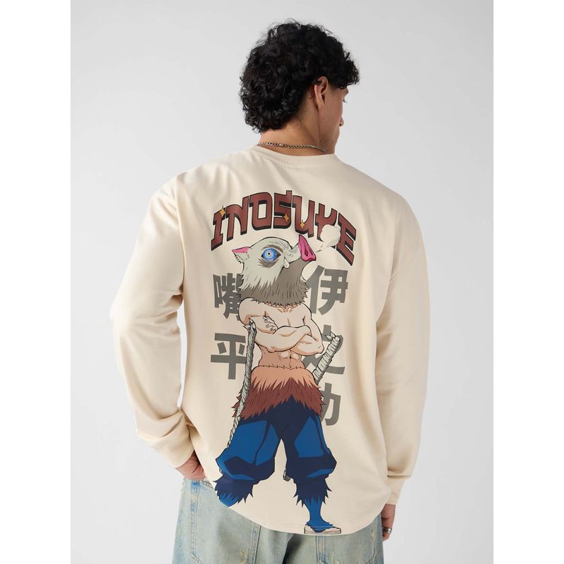 The Souled Store Official Demon Slayer: Inosuke Men Oversized T-Shirt (XL)