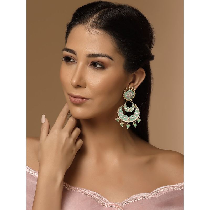 Buy PANASH Gold Toned Chandbalis Earrings Online