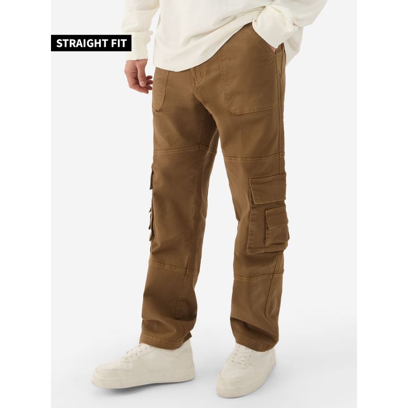 The Souled Store Solids: Rustic Men Cargo Jeans (34)