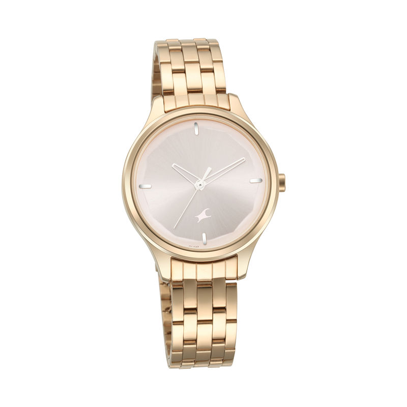 Fastrack golden watches for discount womens