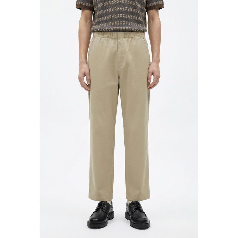 Snitch Beige Washed Relaxed Casual Legacy Collection Trouser for Men (28)