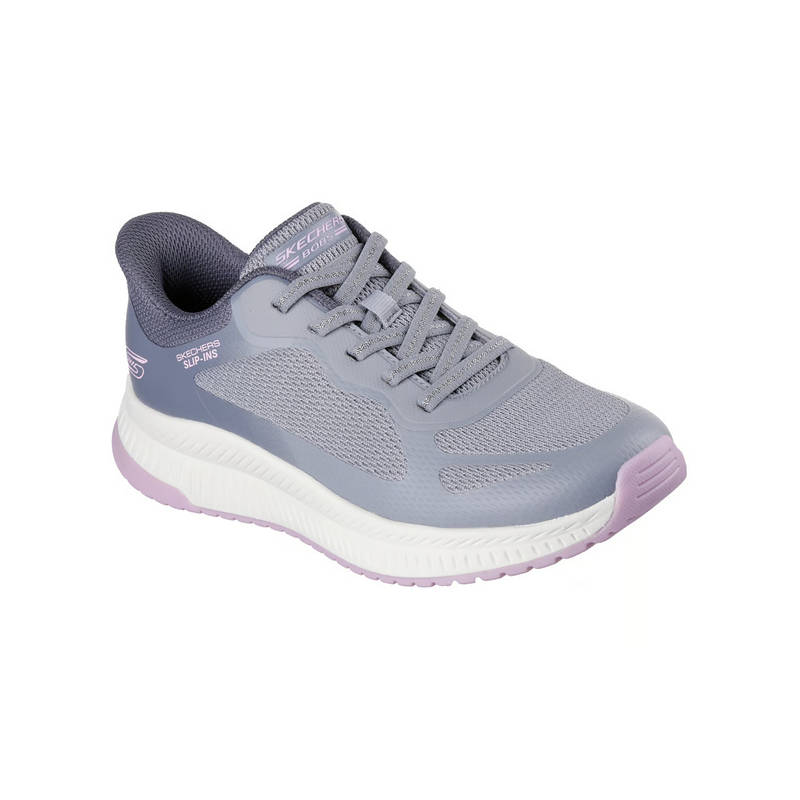 SKECHERS Women Bobs Squad Grey Running Shoes (UK 4)