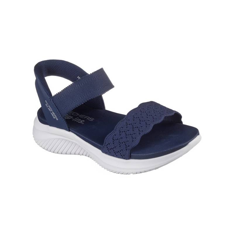 SKECHERS Women Navy Blue Ultra Flex Pretty Sandals (UK 3)
