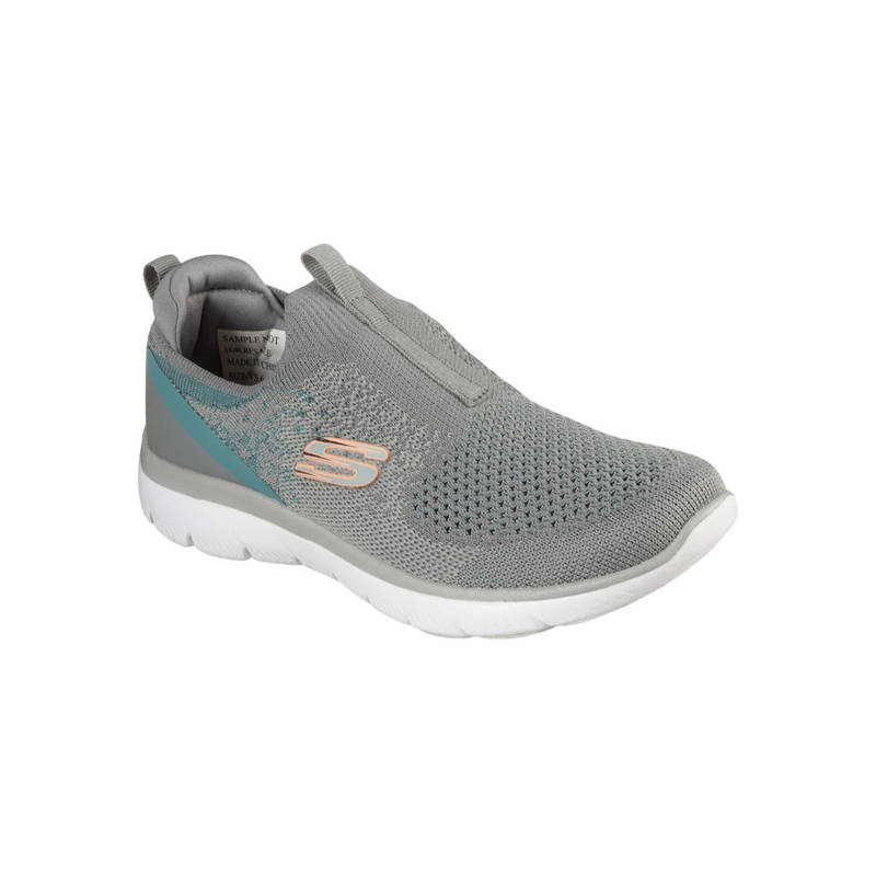 SKECHERS Women Summits Grey Running Shoes (UK 3)