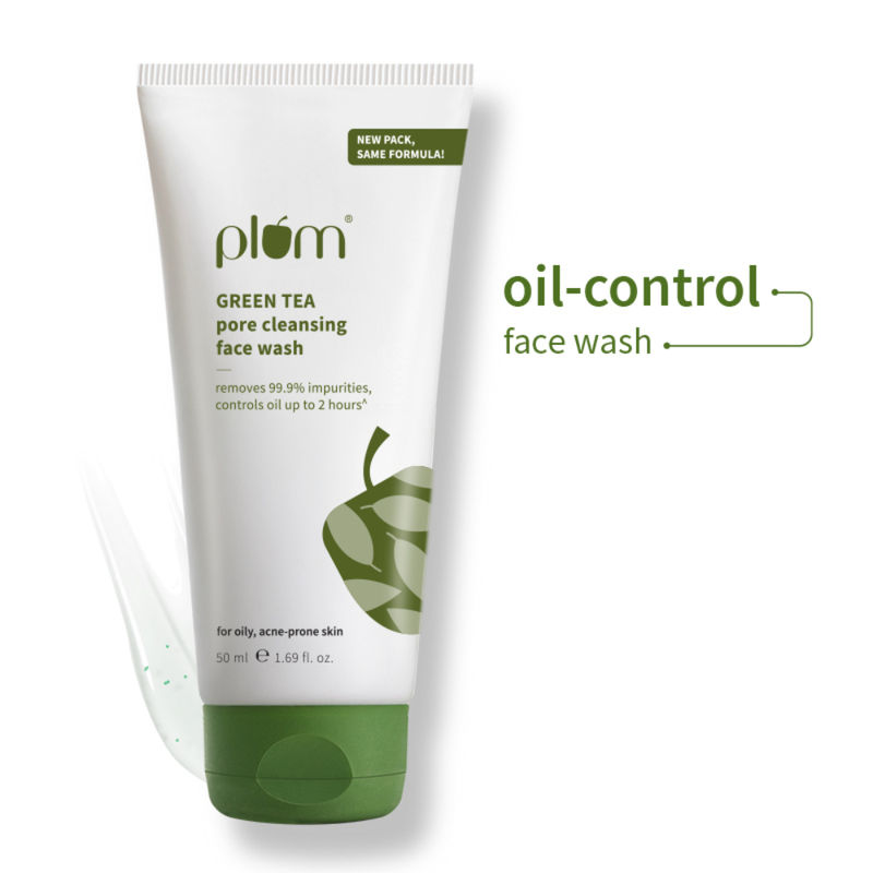 Plum Green Tea Pore Cleansing Gel Face Wash With Glycolic Acid - Fights Acne & Oil For Clear Skin