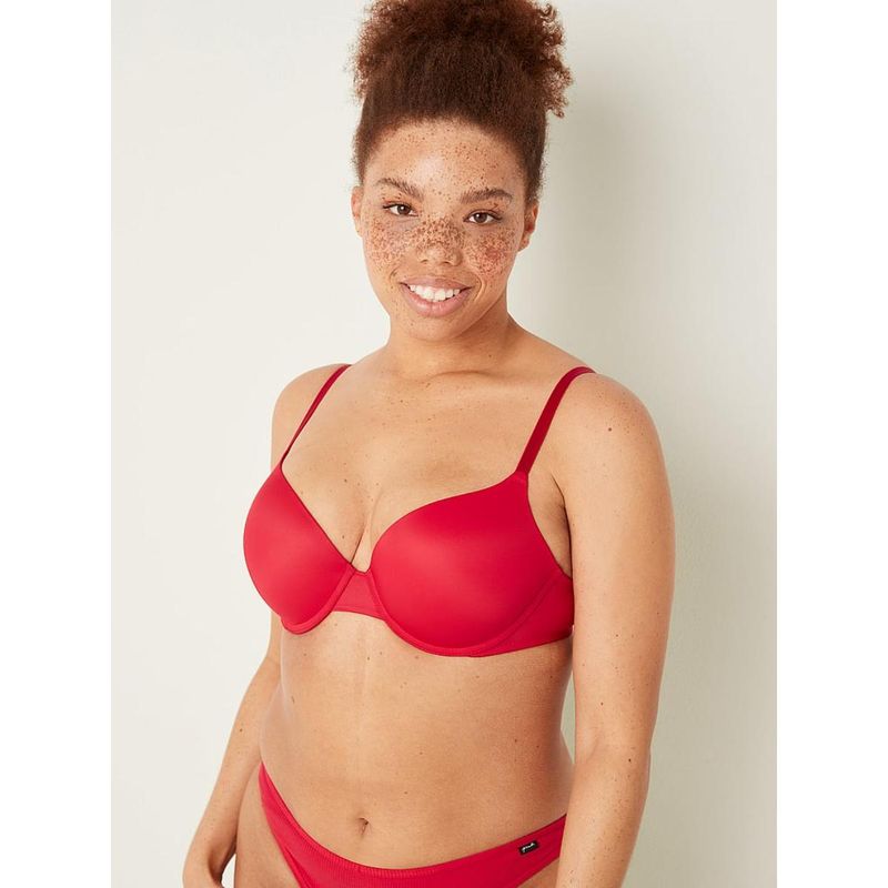Victoria's Secret Pink Wear Everywhere Push-Up Red Bra (32B)