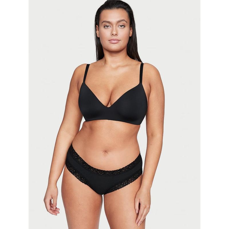 Victoria's Secret Black The T-Shirt Lightly-Lined Wireless Bra (34DD)