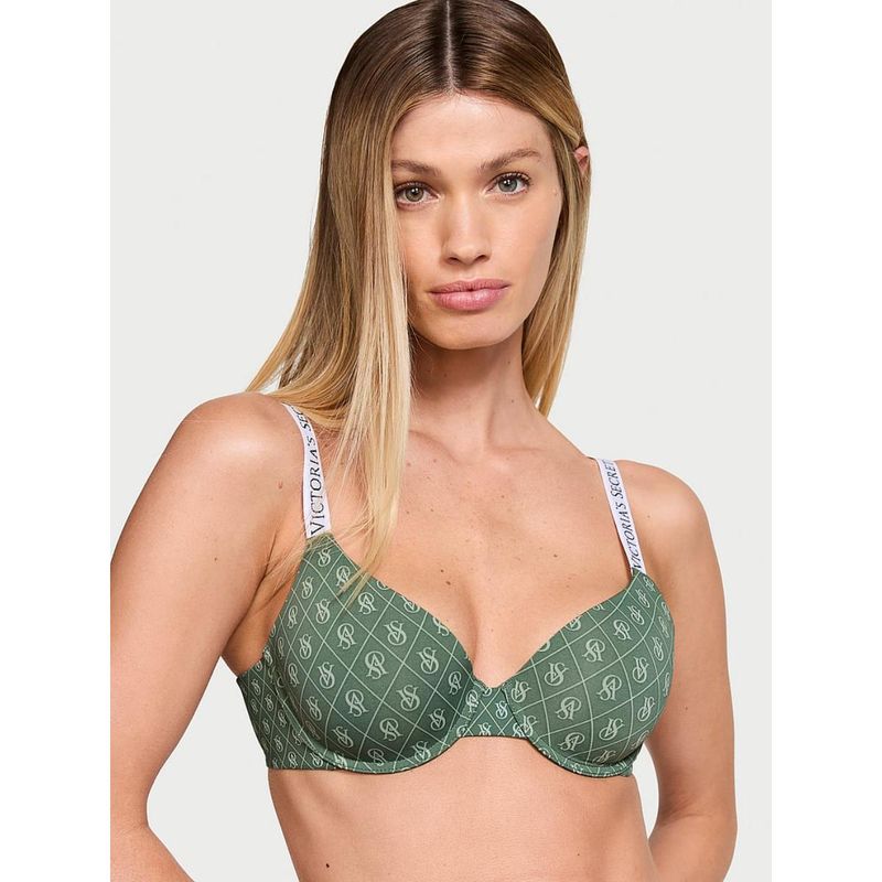 Victoria's Secret Green The T-Shirt Lightly Lined Demi Bra (32D)