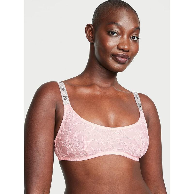 Victoria's Secret Pink Shine Strap Lace Scoop Bralette (L)