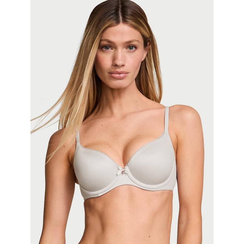Victoria's Secret Grey Body by Victoria Lightly Lined Smooth Demi Bra (38DDD)