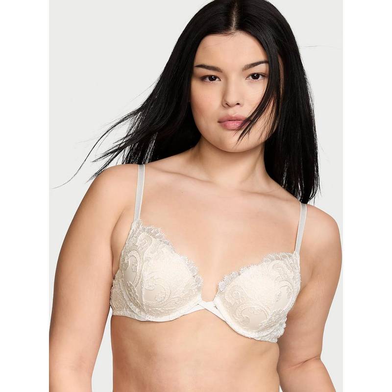 Victoria's Secret Dream Angels Boho Floral Embroidery Push-Up Bra (34DD)
