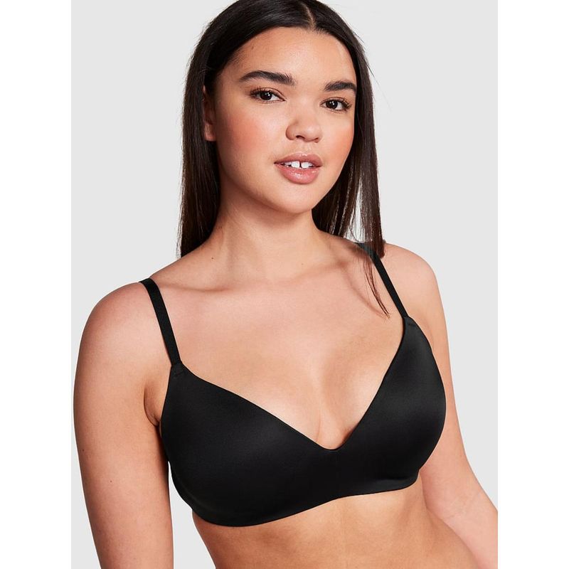 Victoria's Secret PINK Wear Everywhere Wear Everywhere Wireless Push-Up Black Bra (32DD)