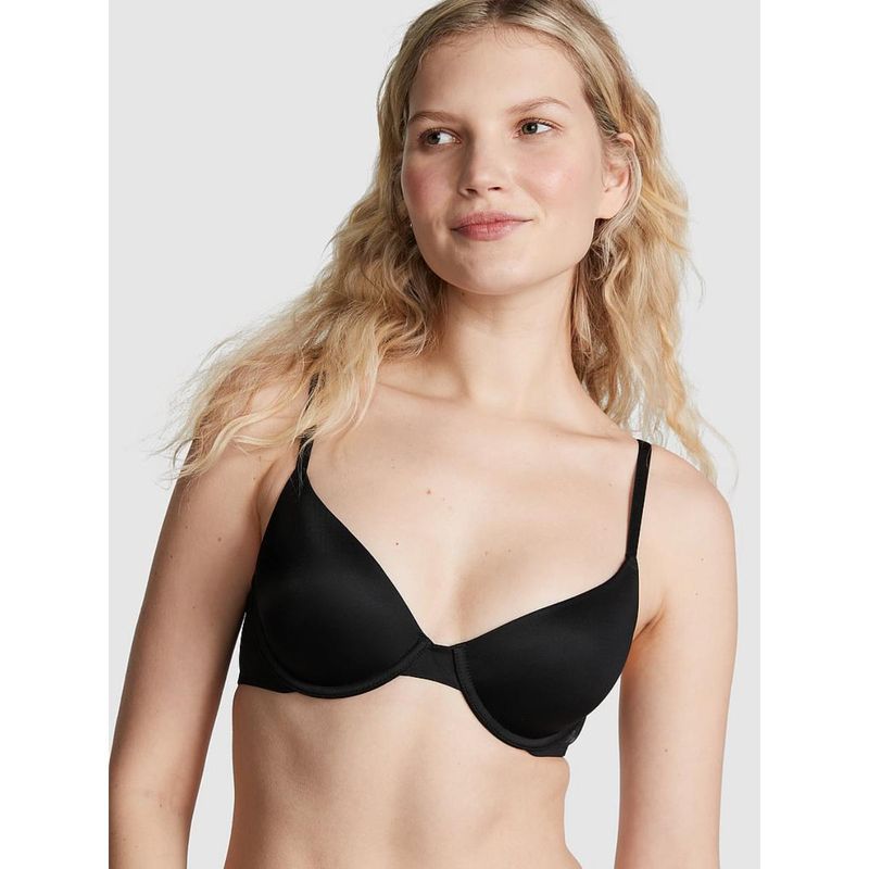 Victoria's Secret PINK Wear Everywhere Lightly Lined T-Shirt Black Bra (32C)