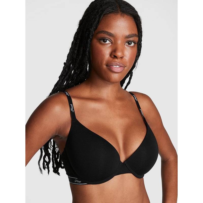 Victoria's Secret PINK Wear Everywhere Wear Everywhere Push-Up Black Bra (38D)