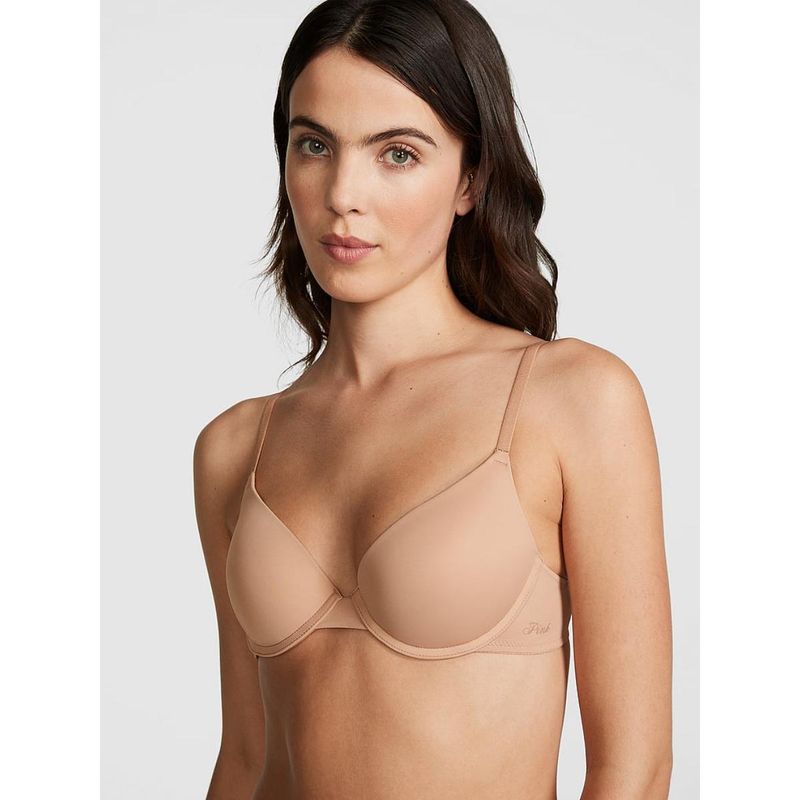 Victoria's Secret PINK Wear Everywhere Wear Everywhere Push-Up Beige Bra (32DD)
