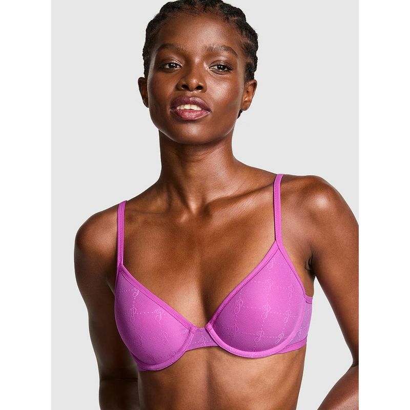Victoria's Secret PINK Wear Everywhere Lightly Lined Pink T-Shirt Bra (38C)
