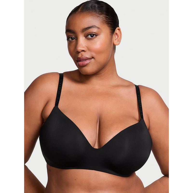 Victoria's Secret The T-Shirt Lightly Lined Wireless Black Bra (32D)