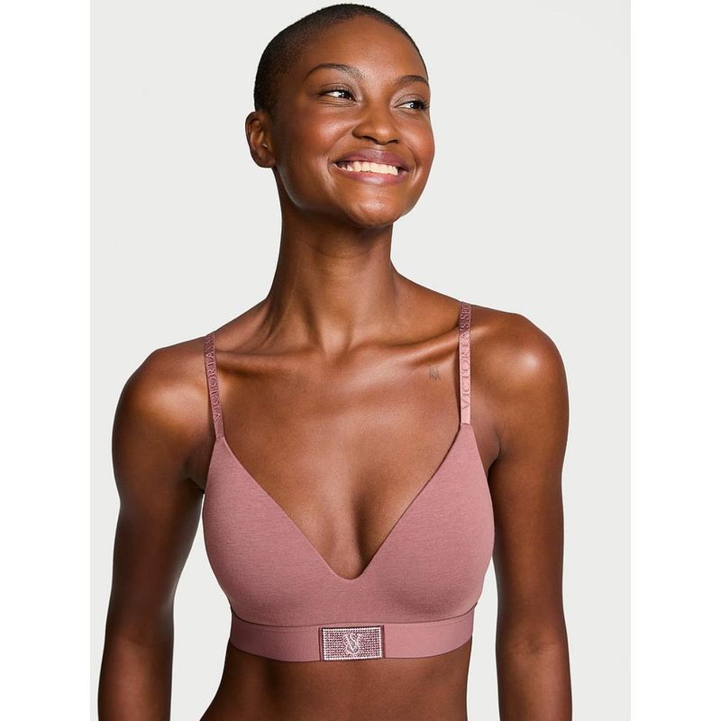 Victoria's Secret Pink The T-Shirt Shine Patch Lightly Lined Wireless Bra (32DD)