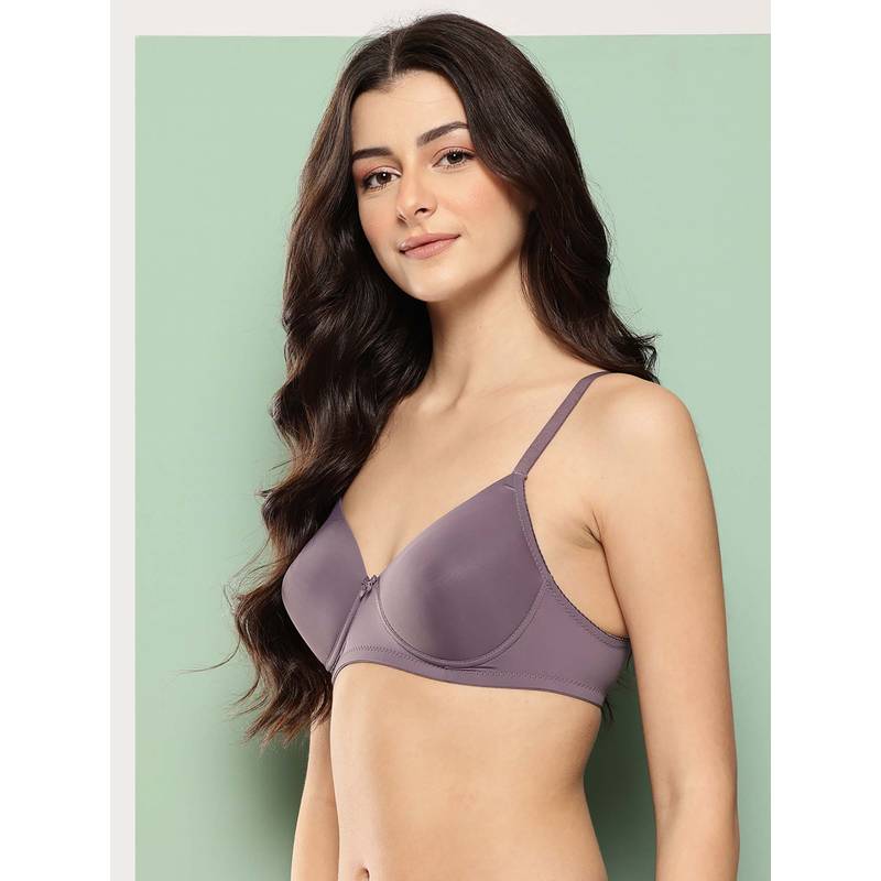 Leading Lady Women'S Solid Lightly Padded Non Wired T-Shirt Bra (32B)