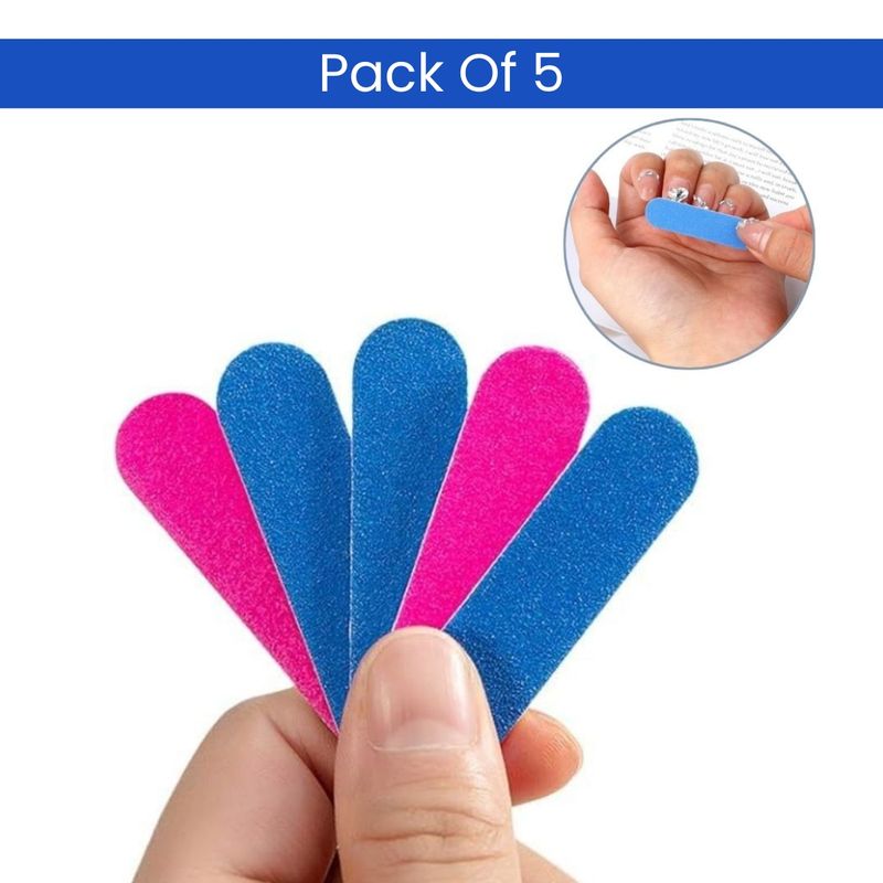 Matra Mini Nail Filer Colourful Double Sided Emery Boards For Manicure & Pedicure