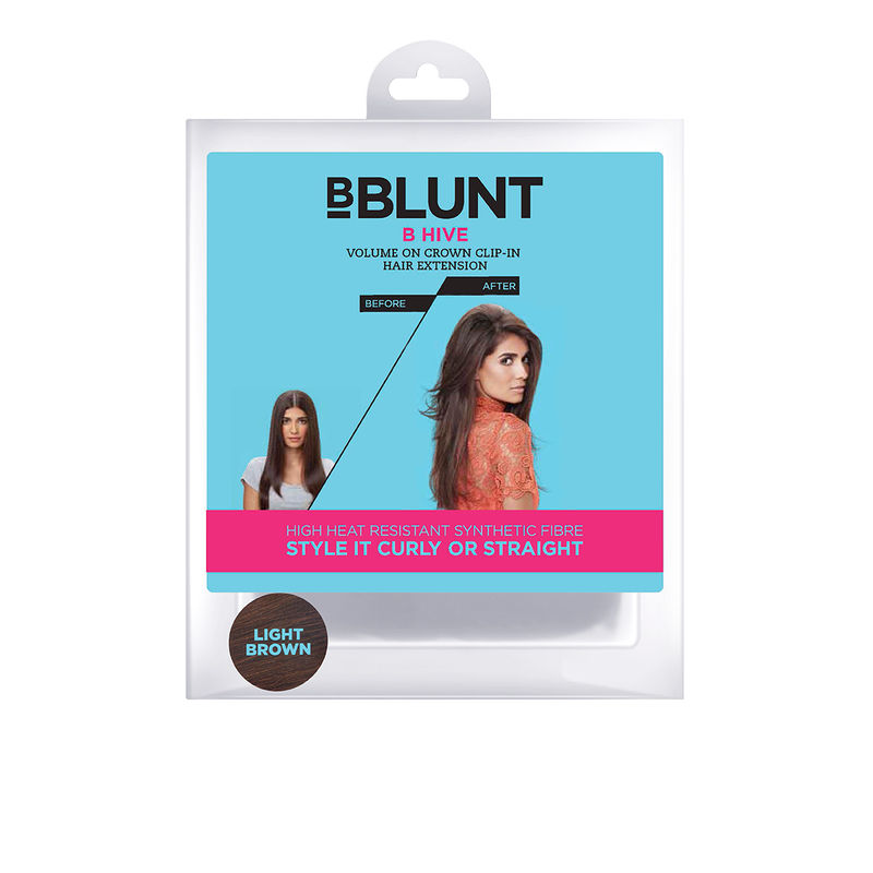 BBLUNT B Hive, Volume On Crown Clip-In Hair Extension, Light Brown