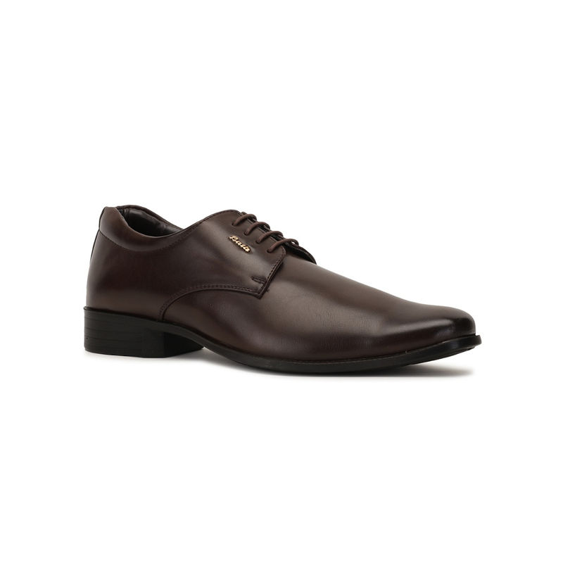 Bata Solid Brown Formal Derby Shoes (UK 8)