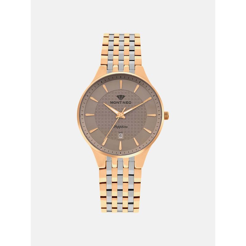 Buy Mont Neo Men Quartz Brown Dial Analog Stainless Steel Watch