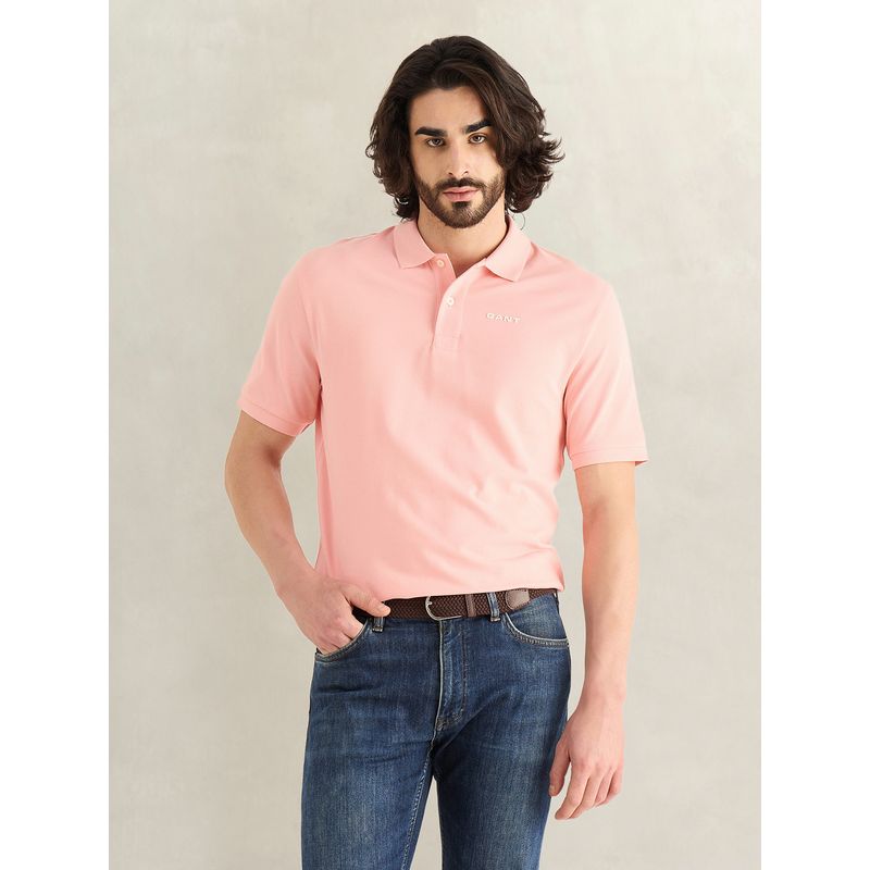 GANT Men Pink Polo T-Shirt (M)