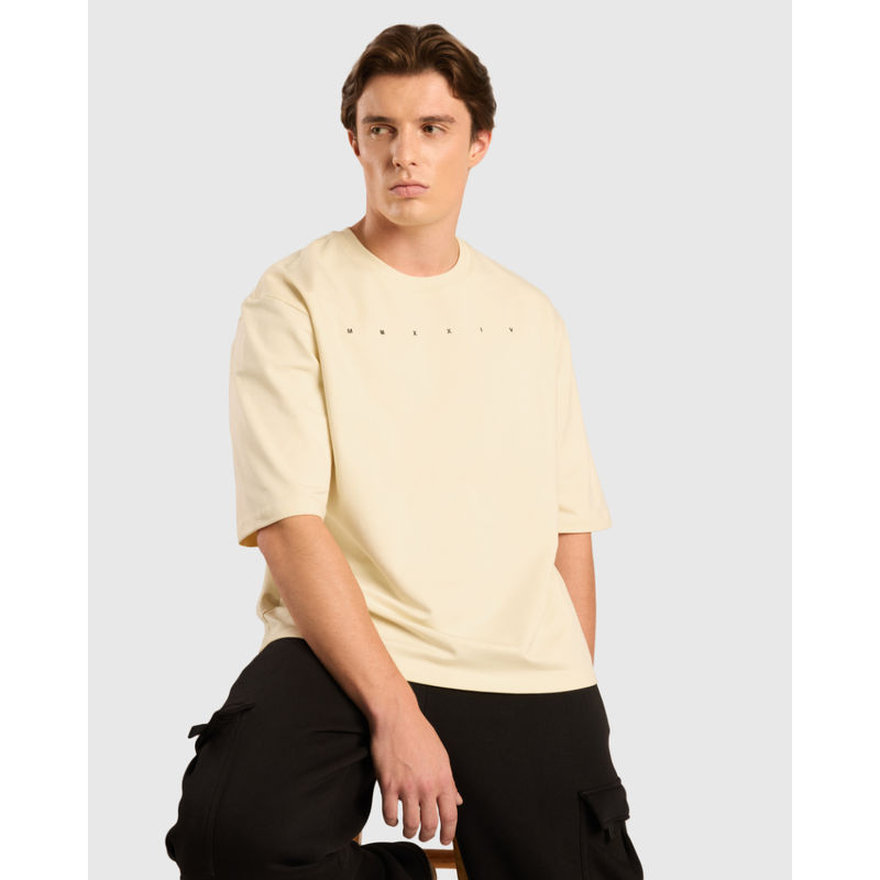 Musclemind Men Fierce Oversized Tee Biege (S)