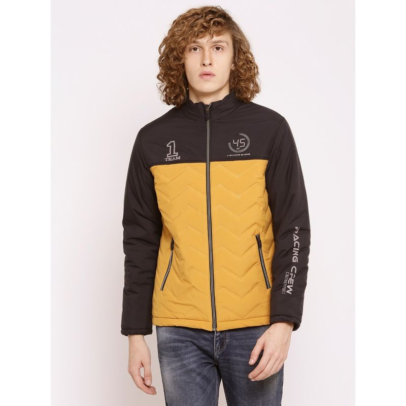 METTLE Men Colourblocked Quilted Jacket (XL)