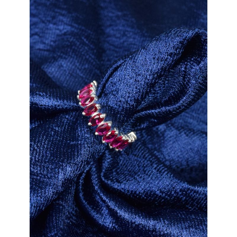 Margento Jewels 925 Sterling Silver Oval Shape Red Ruby Ring (8)