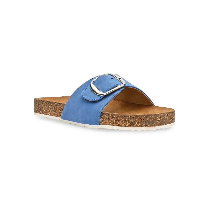 ROCIA By Regal Blue Women Casual Flat Sliders (EURO 36)