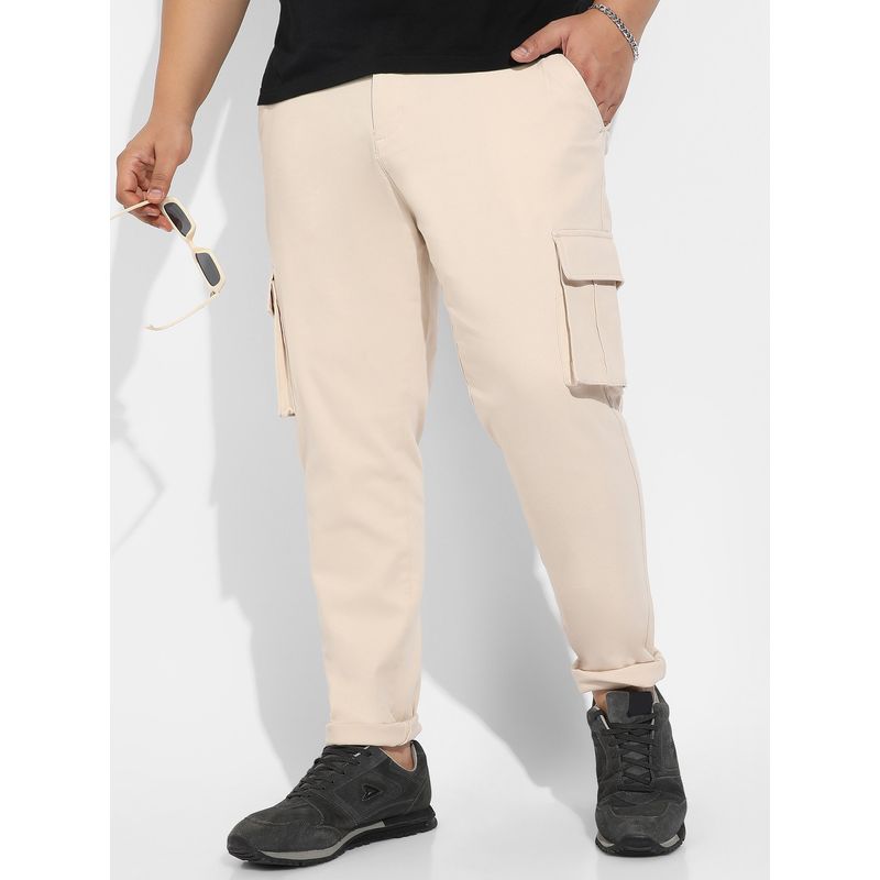 Instafab Plus Mens Beige Cargo Trousers (38)