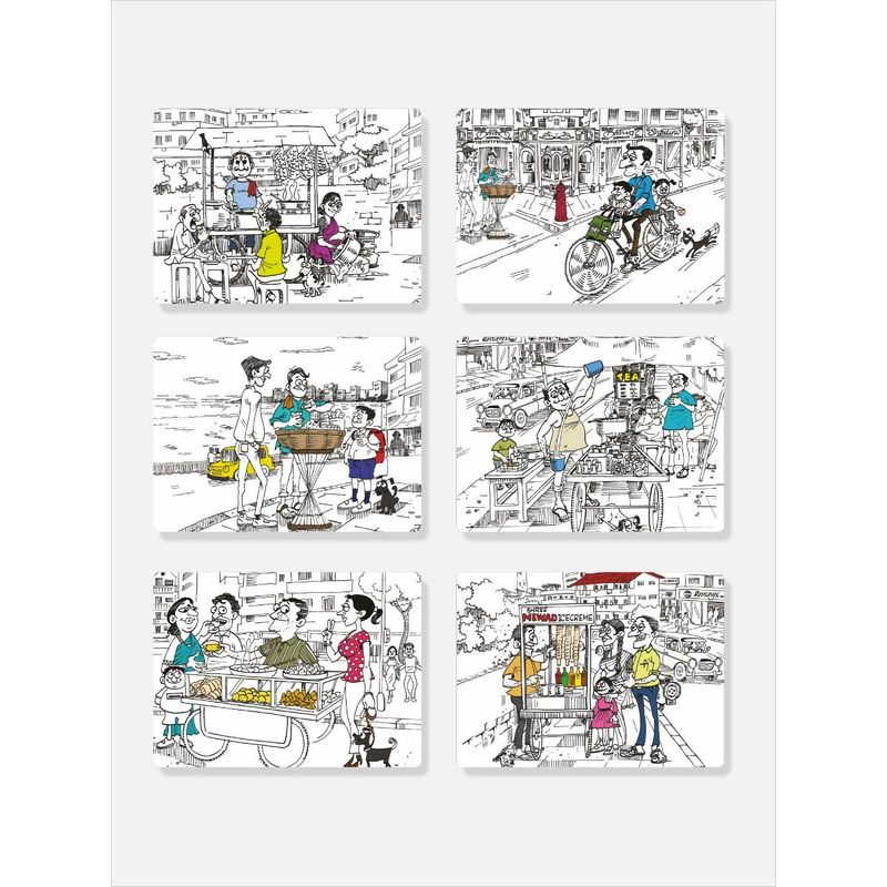 Space of Joy Indian Street Food Premium Printed Rectangular MDF Wooden