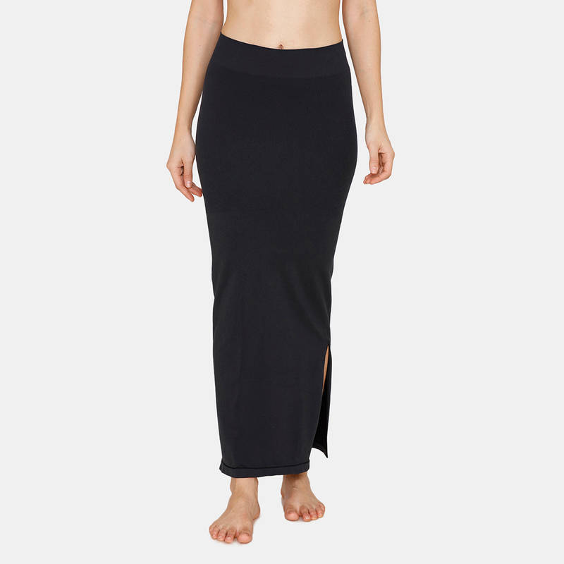 Zivame High Compression Slit Mermaid Saree Shapewear - Black (S)