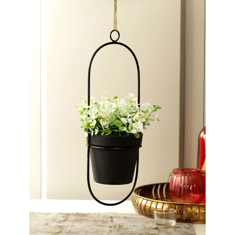 HomeTown Flora Artificial Plant Hanging In Black Pot Buy HomeTown
