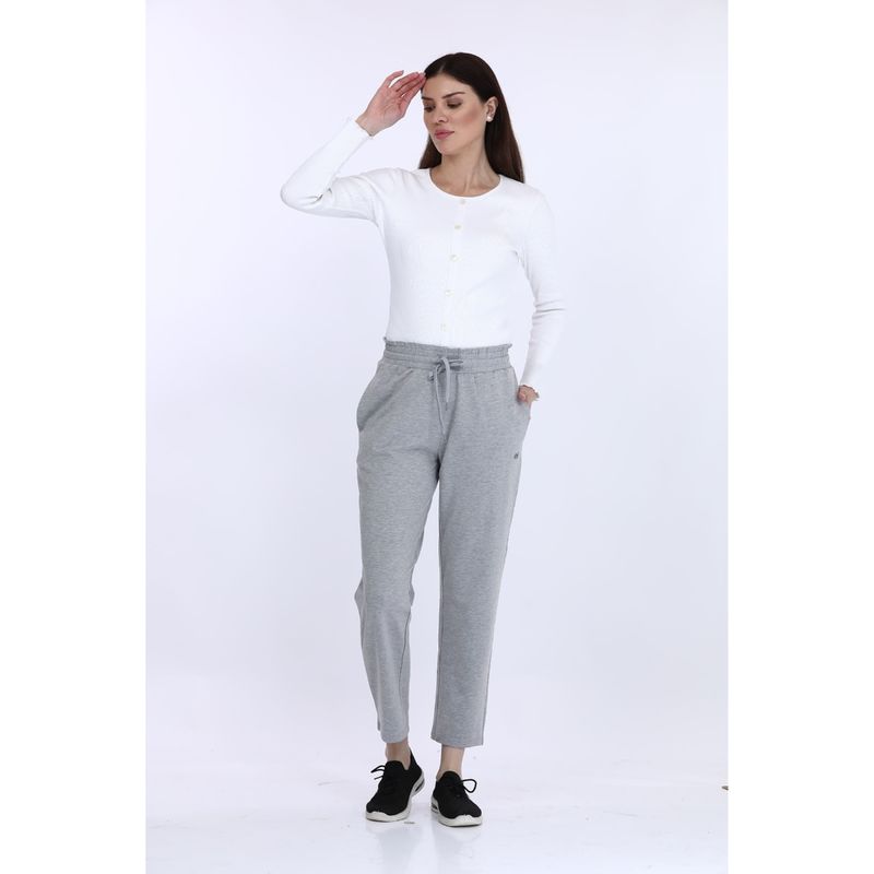 MAYSIXTY Grey Solid Track Pant (M)
