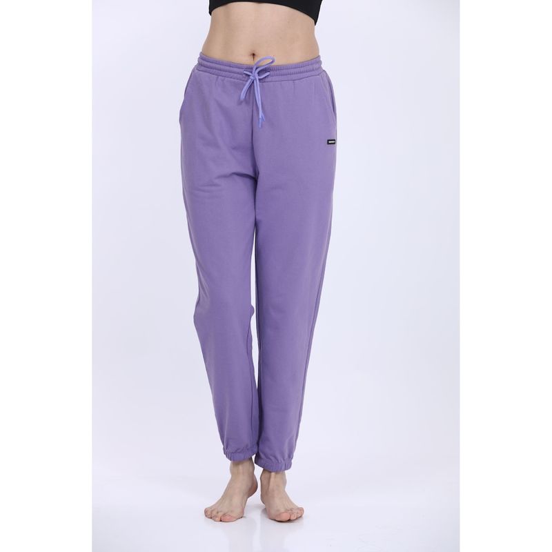 MAYSIXTY Lavender Solid Joggers (XL)