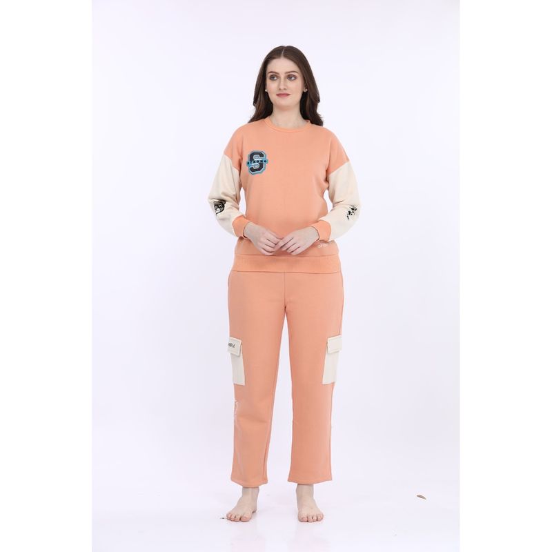 MAYSIXTY Orange Solid Track Pant (M)