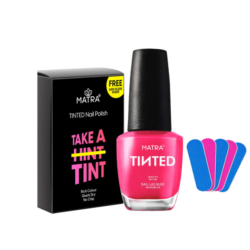 Buy Matra TINTED Barbie Pink Nail Polish Paint Hot Pink Free Mini