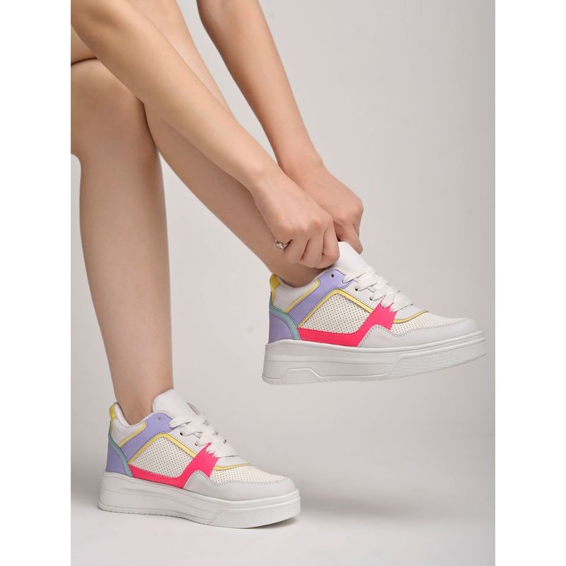 Shoetopia Women Smart Casual White Sneakers (EURO 38)